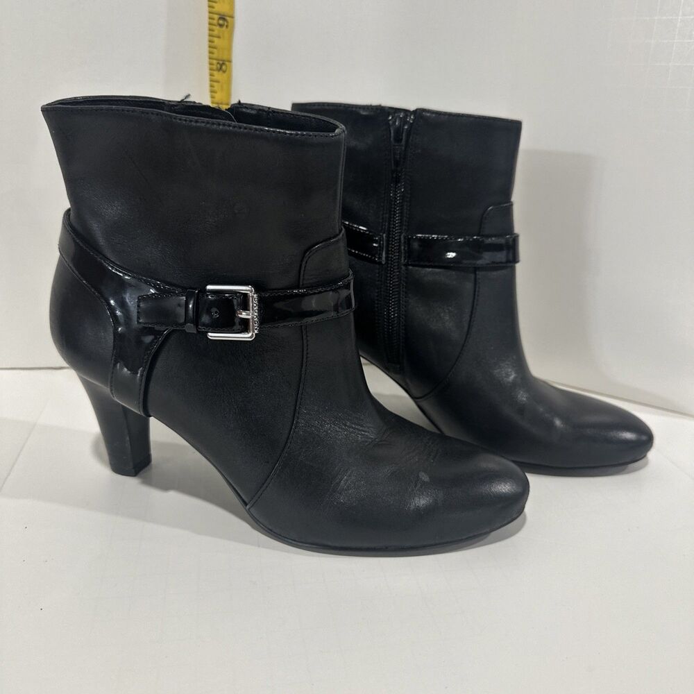 Ralph Lauren Leather heeled boots 6B Saida 2.5" heels